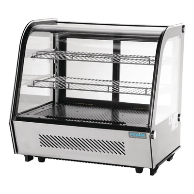 Polar G-Series Energy Efficient Countertop Food Display Fridge Black 120Ltr - GP292