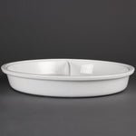 Olympia Whiteware Divided Round Dish 3.5Ltr 123.1oz - CD711
