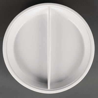 Olympia Whiteware Divided Round Dish 3.5Ltr 123.1oz - CD711