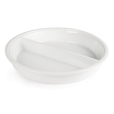 Olympia Whiteware Divided Round Dish 3.5Ltr 123.1oz - CD711