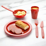 Olympia Kristallon Polypropylene Plates Red 230mm (12 Pack) - CB770