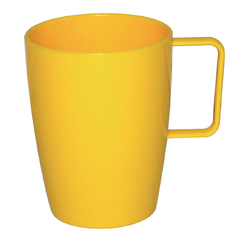 Olympia Kristallon Handled Beakers Yellow 348.7ml (12 Pack) - CE286