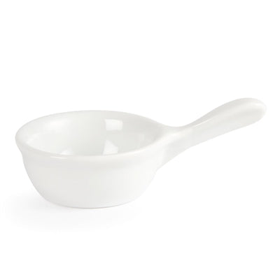 Olympia Whiteware Miniature Pan Shaped Bowls 35ml (12 Pack) - CE544