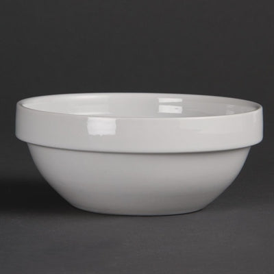 Olympia Whiteware Stacking Bowls 130mm (12 Pack) - CF354