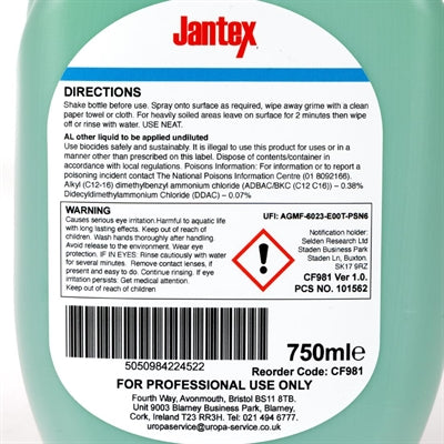 Jantex Washroom Cleaner Ready To Use 750ml - CF981