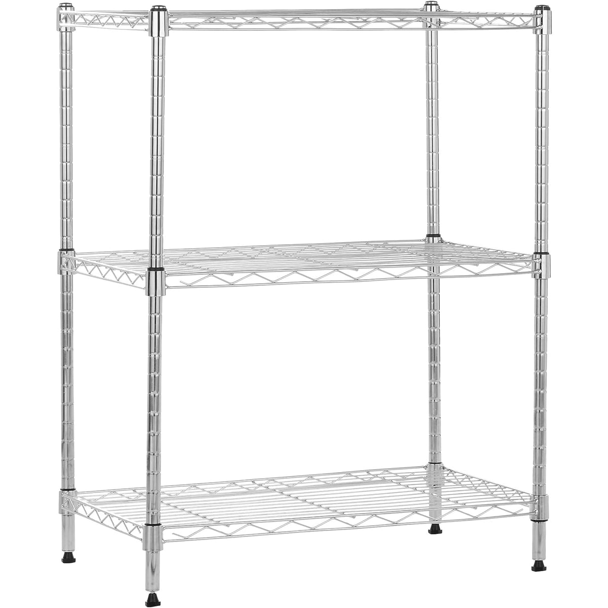 Commercial Shelving unit 3 tier 200kg/shelf Width 600mm Depth 350mm Chrome wire - CR603590A3