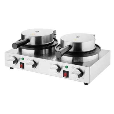 Buffalo Double Round Belgian Waffle Maker - CJ533