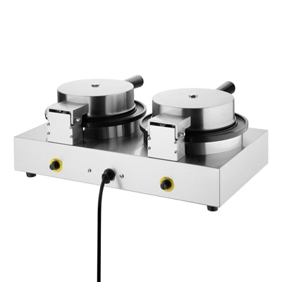 Buffalo Double Round Belgian Waffle Maker - CJ533