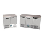 Polar G-Series Double Door Counter Fridge with Granite Work Top 240Ltr - CL108
