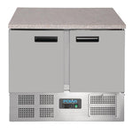 Polar G-Series Double Door Counter Fridge with Granite Work Top 240Ltr - CL108