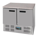 Polar G-Series Double Door Counter Fridge with Granite Work Top 240Ltr - CL108
