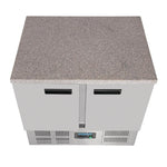 Polar G-Series Double Door Counter Fridge with Granite Work Top 240Ltr - CL108