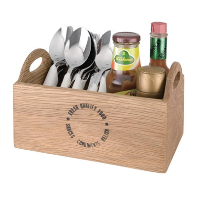 Olympia Oak Printed Table Caddy 230mm - CN517