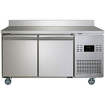 Commercial 2 Door Counter Fridge - Stainless Steel Prep Fridge 1349×700×950mm (Energy Class A) - SUP102