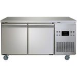 Commercial 2 Door Counter Freezer - Stainless Steel Prep Freezer 1349×700×850mm (Energy Class C) - SUP108