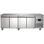 Commercial 4 Door Counter Freezer - Stainless Steel Prep Freezer 2239×700×850mm (Energy Class C) - SUP112