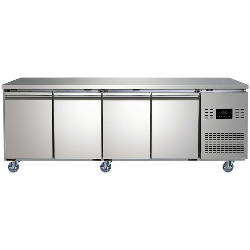Commercial 4 Door Counter Freezer - Stainless Steel Prep Freezer 2239×700×850mm (Energy Class C) - SUP112