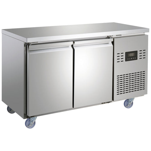 Commercial Refrigerated Counter 2 Door 228L 1349 x 600 x 850mm Fan Assisted Cooling - SUP202