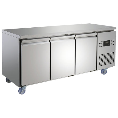 Commercial Refrigerated Counter 3 Door 334L 1794 x 600 x 850mm Fan Assisted Cooling - SUP204