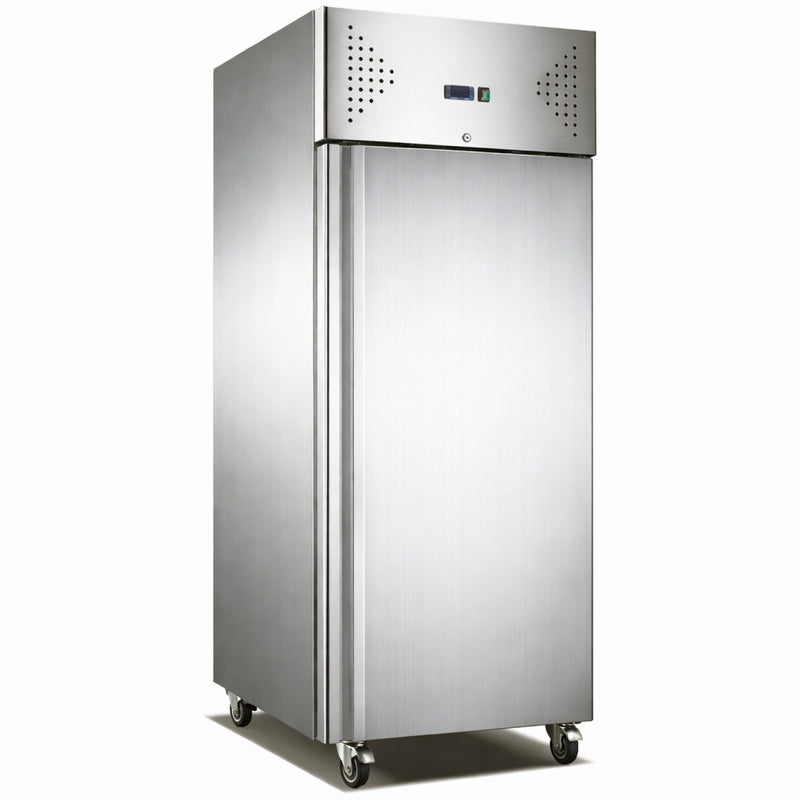 Heavy Duty Upright Stainless Steel Single Door Fridge, 685lt, GN2/1, 740x830x2010mm, Ventilated cooling - R650VE