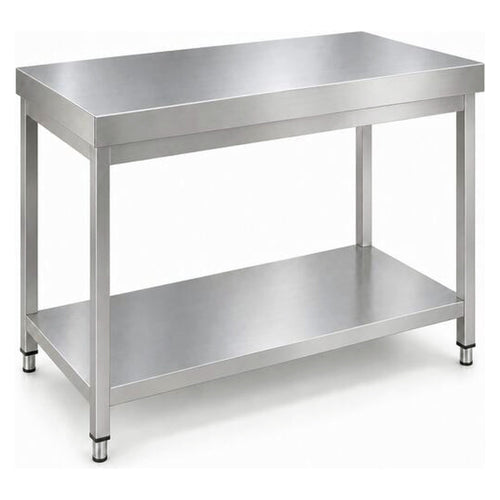Commercial Stainless Steel 2 Tier Work Table 700 x 700 x 850mm - QNH66017