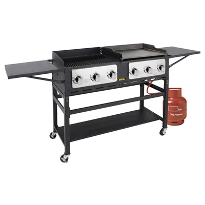 Buffalo 6 Burner Combi BBQ Grill and Griddle - CP240
