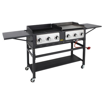 Buffalo 6 Burner Combi BBQ Grill and Griddle - CP240