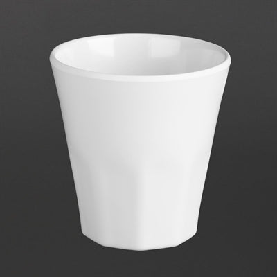 Olympia Kristallon Melamine Plastic Tumblers White 290ml (6 Pack) - CR346
