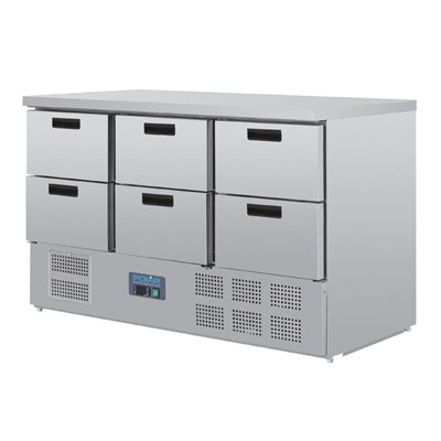 Polar G-Series Six Drawer Counter Fridge - CR711