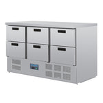 Polar G-Series Six Drawer Counter Fridge - CR711