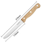 Olympia Rounded Steak Knives with Acacia Wood Handles 110mm (12 Pack) - CS717