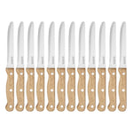 Olympia Rounded Steak Knives with Acacia Wood Handles 110mm (12 Pack) - CS717
