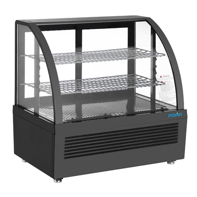 Polar C-Series Countertop Display Fridge Black 100Ltr - CU636