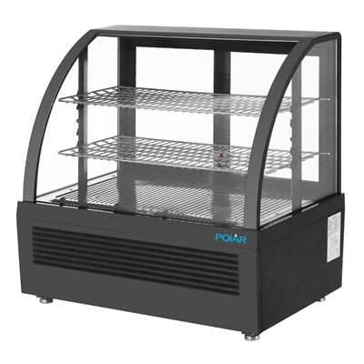 Polar C-Series Countertop Display Fridge Black 100Ltr - CU636