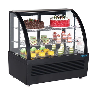 Polar C-Series Countertop Display Fridge Black 100Ltr - CU636