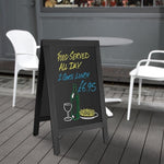 Olympia Pavement Board Black Wooden Frame 500x850mm - CU992