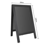 Olympia Pavement Board Black Wooden Frame 700x1200mm - CU993