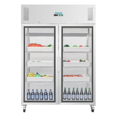Polar G-Series Upright Double Door Gastro Display Fridge 1200Ltr - CW198