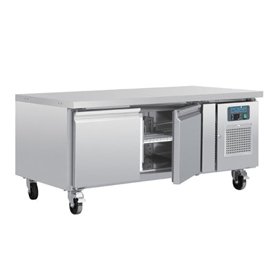 Polar U-Series Double Door Chef Base Counter Fridge - DA462