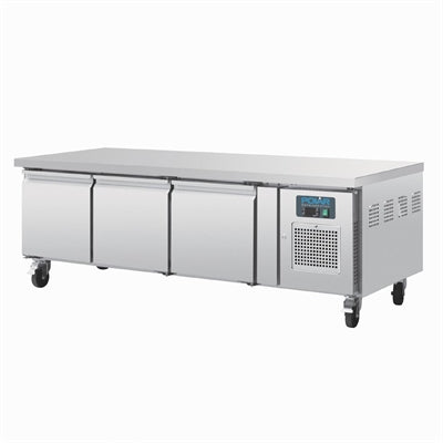 Polar U-Series Triple Door Chef Base Counter Fridge - DA463