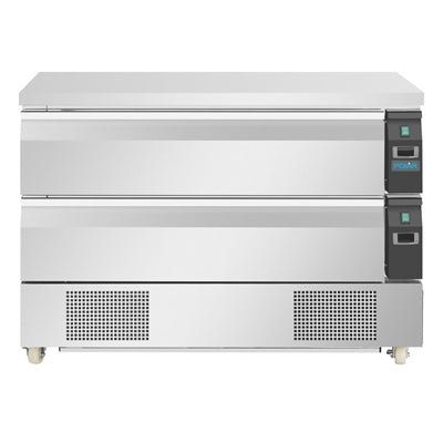 Polar U-Series Double Drawer Dual Temperature Counter Fridge Freezer 6xGN 1/1 - DA997