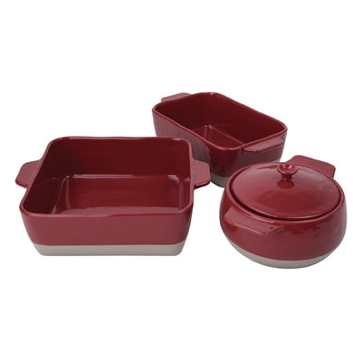 Olympia Red And Taupe Ceramic Roasting Dish 4.2Ltr - DB527