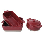 Olympia Red And Taupe Ceramic Roasting Dish 4.2Ltr - DB527