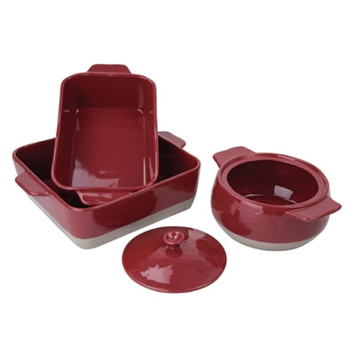 Olympia Red And Taupe Ceramic Roasting Dish 4.2Ltr - DB527