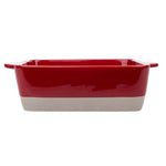 Olympia Red And Taupe Ceramic Roasting Dish 4.2Ltr - DB527