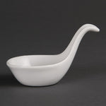 Olympia Whiteware Miniature Spoon Shape Dipping Bowls 60x95x55mm (12 Pack) - DK801