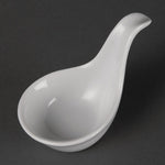 Olympia Whiteware Miniature Spoon Shape Dipping Bowls 60x95x55mm (12 Pack) - DK801
