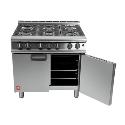 Falcon 6 Burner Dominator Plus Oven Range G3101 Natural Gas with Feet - DK940-N