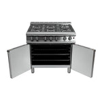 Falcon 6 Burner Dominator Plus Oven Range G3101 Natural Gas with Feet - DK940-N