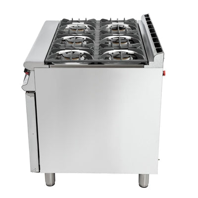 Falcon 6 Burner Dominator Plus Oven Range G3101 Propane Gas with Feet - DK940-P